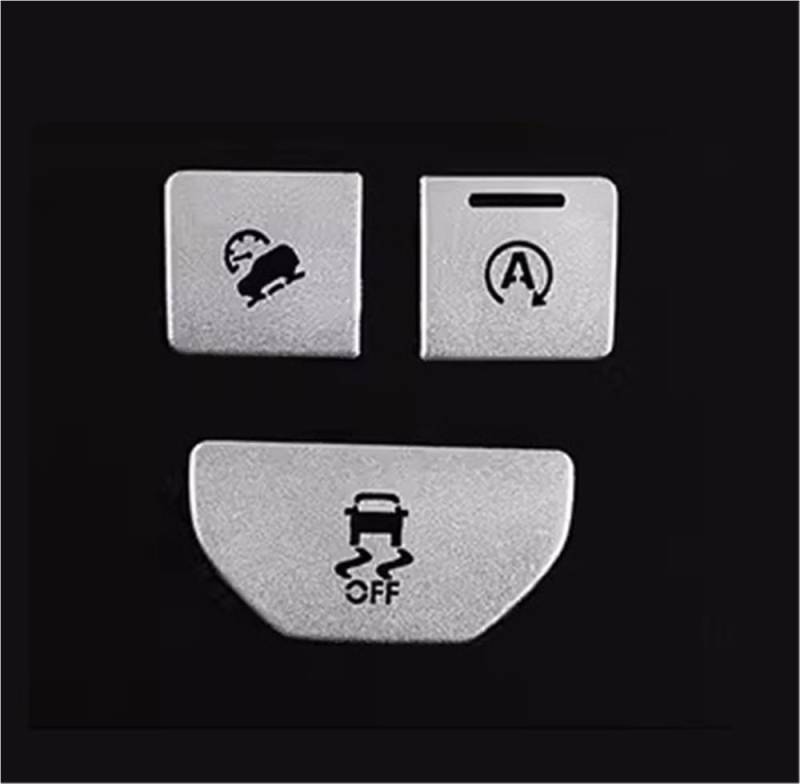 STOIFFFHH Auto Innenraum Kompatibel Mit Range Für Rover Für Evoque L538 2012–2019 Innentastenabdeckung Verkleidung Tuning Chrom AC-Tastenaufkleber Terrain Control(Start Stop Type A) von STOIFFFHH