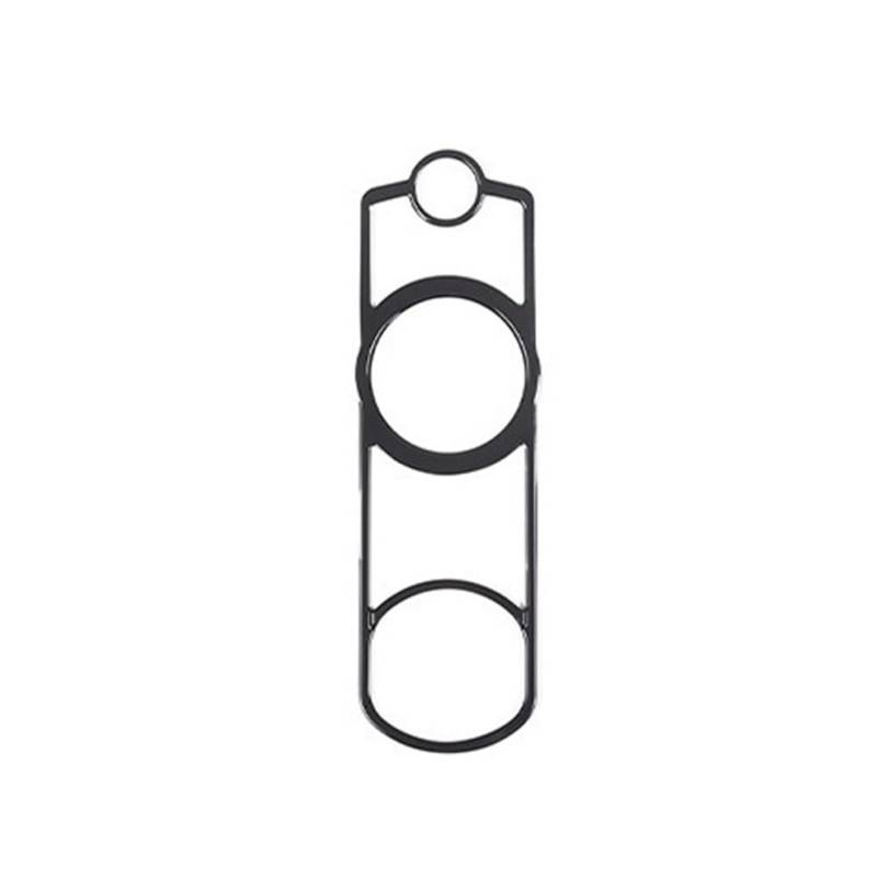 STOIFFFHH Auto Innenraum Kompatibel mit Jaguar für XF XJ 2010-2019 Edelstahl Schwarz Auto Zentralsteuerung Multimedia Air Button Cover Zieraufkleber(Gear Button Frame A) von STOIFFFHH