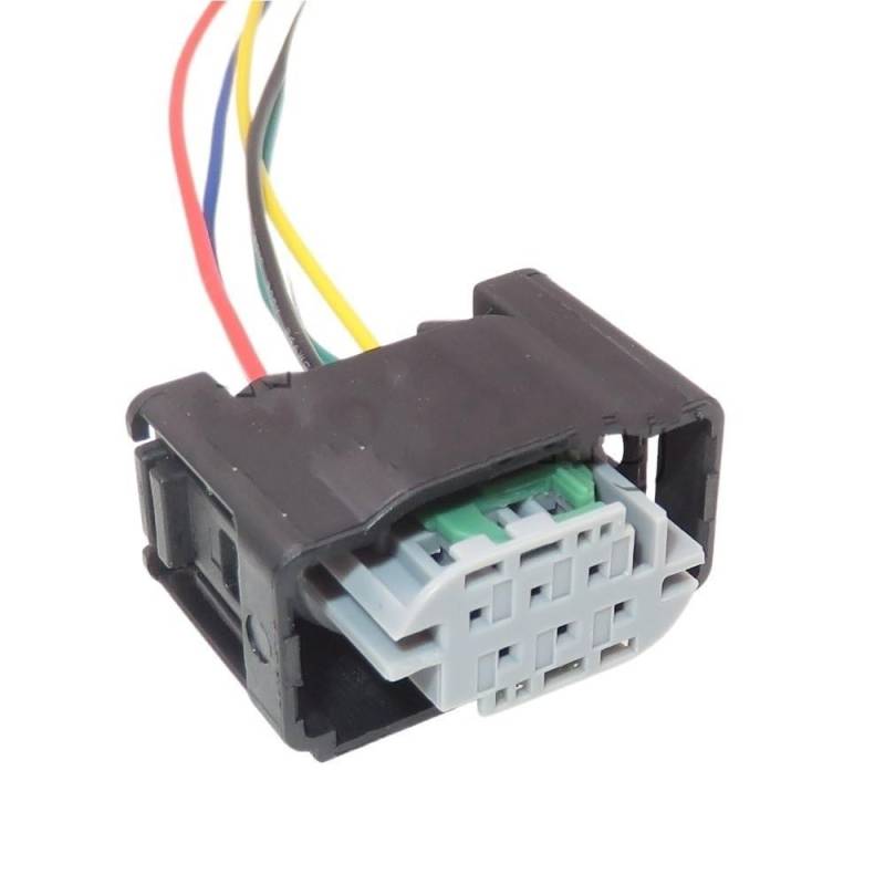 STOIFFFHH KFZ Stecker 1 Set 6 Weg Sensor Stecker AC Montage Auto Kunststoff Gehäuse Buchse 1-967616-1 2-967616-1 7M0973119(Female with Wires) von STOIFFFHH