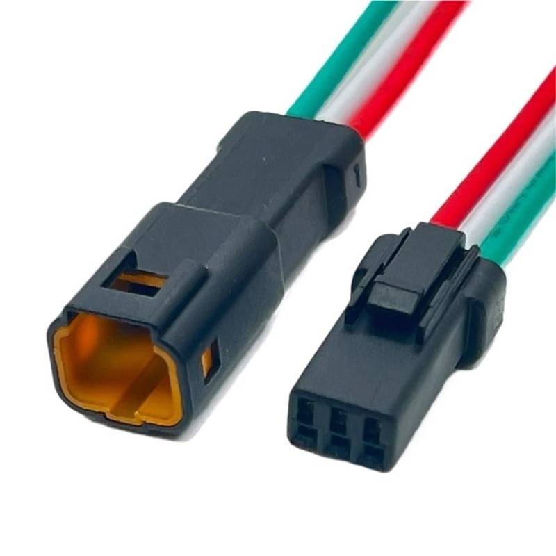STOIFFFHH KFZ Stecker 2 3 4 6 8 Pin Kleine Strom Wasserdichten Stecker Auto Rückspiegel Harness(3P Wire Harness) von STOIFFFHH