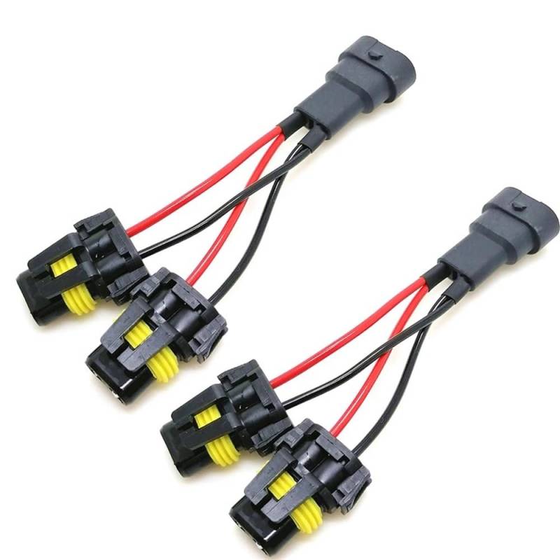 STOIFFFHH KFZ Stecker 2Pcs 9005 HB3 9006 9006 Buchse 1 Stecker auf 2 Buchse Adapter Conversion Kabelbaum Stecker Stecker DC12V von STOIFFFHH