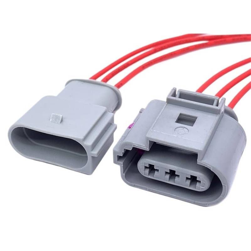 STOIFFFHH KFZ Stecker 3 Pin 3,5 MM Auto Kurbelwellensensor Stecker Nebelscheinwerfer Wasserdichten Stecker Kabelbaum 1J0973723G 1J09737236(3P Male Female) von STOIFFFHH