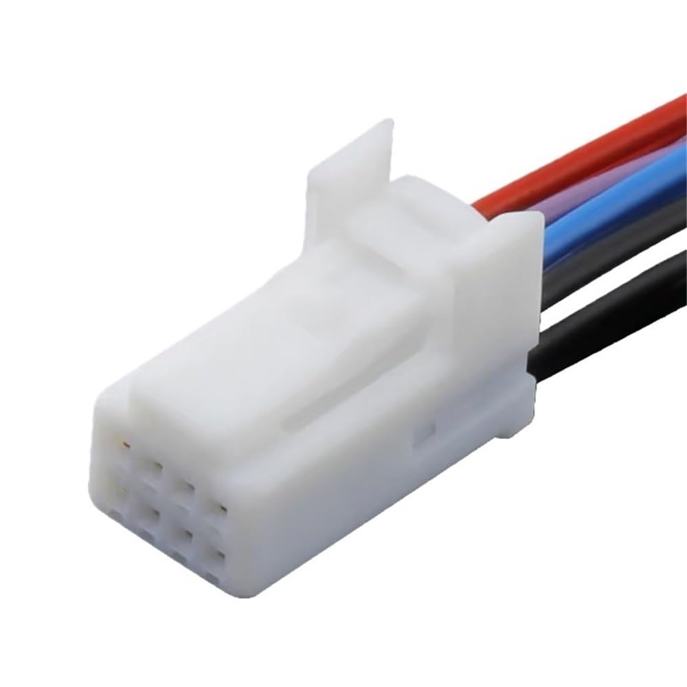 STOIFFFHH KFZ Stecker 4 8 12 16 24 32 40 Pin 0,7 MM Auto Navigation Rückspiegel Audio Fahrzeug Zentrale Steuerung Stecker Stecker Kabelbaum(8P Female) von STOIFFFHH