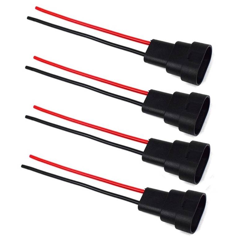 STOIFFFHH KFZ Stecker 4Pcs 9005 9006 Männlich Weiblich Stecker HB3 HB4 Adapter Buchse Kabelbaum Stecker Verlängerung Kabel(4Pcs Male) von STOIFFFHH