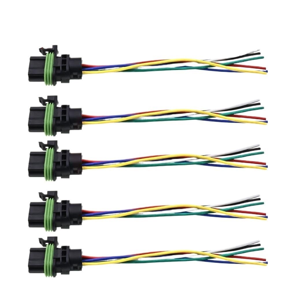 STOIFFFHH KFZ Stecker 6 Pin 211PC063S0003 wasserdichte Auto Elektrische Auto Stecker Gehäuse Schwarz Harness Stecker 211 PC063S0003(5pcs) von STOIFFFHH