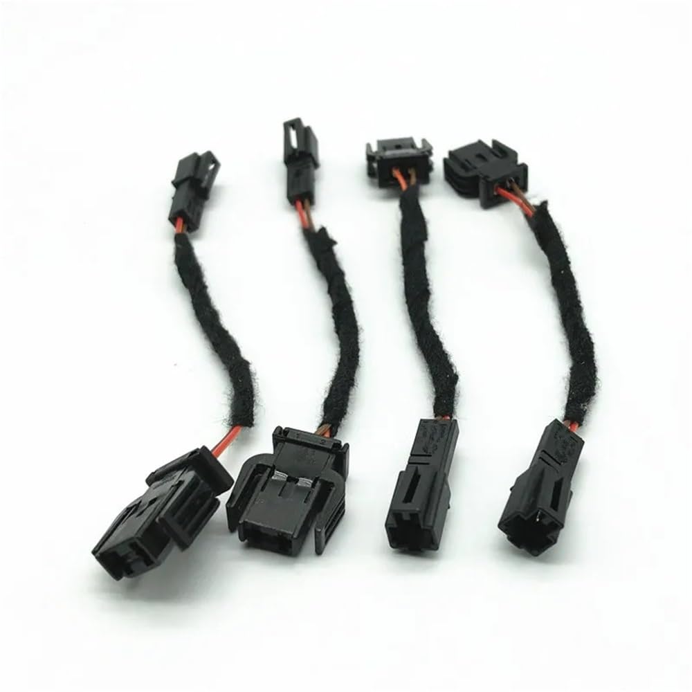 STOIFFFHH KFZ Stecker Kompatibel Mit A1 A2 A3 A4 B8 B9 A5 A6 C6 C7 A7 A8 Q3 Q5 Q7 Autotür-Willkommenslicht-Kofferraumlicht-Konverterstecker-Adapterkabel(4 Pcs) von STOIFFFHH