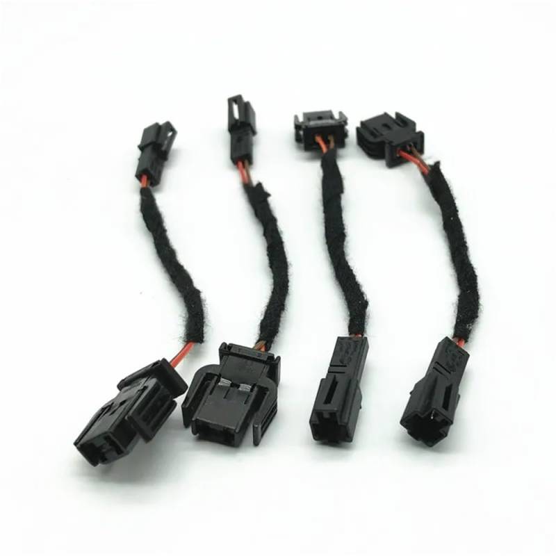 STOIFFFHH KFZ Stecker Kompatibel Mit A1 A2 A3 A4 B8 B9 A5 A6 C6 C7 A7 A8 Q3 Q5 Q7 Autotür-Willkommenslicht-Kofferraumlicht-Konverterstecker-Adapterkabel(4 Pcs) von STOIFFFHH