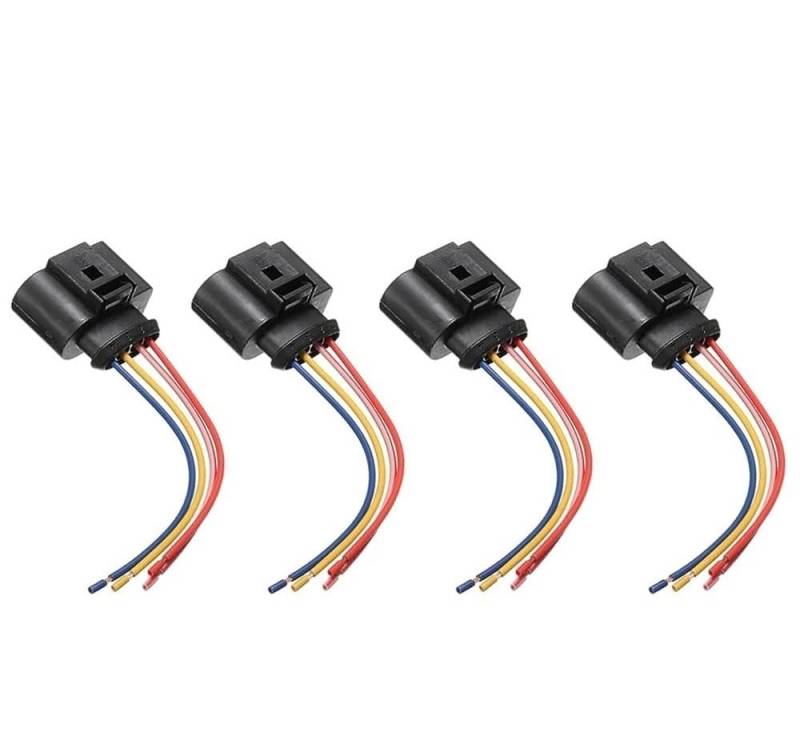 STOIFFFHH KFZ Stecker Kompatibel Mit A3 A4 A5 A6 A7 A8 Q5 Q7 TT Zündspulenstecker Kabelbaumstecker 1J0973724 2011340 1J0998724(4pcs) von STOIFFFHH