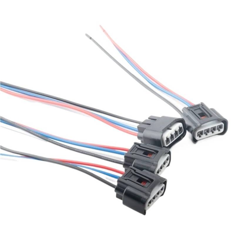 STOIFFFHH KFZ Stecker Kompatibel Mit Chevrolet Für Prizm L4 1999–2002 4 Stück Zündspulenstecker 90980–11885 90919–02240 Kabelbaum Pigtai Ersetzen von STOIFFFHH