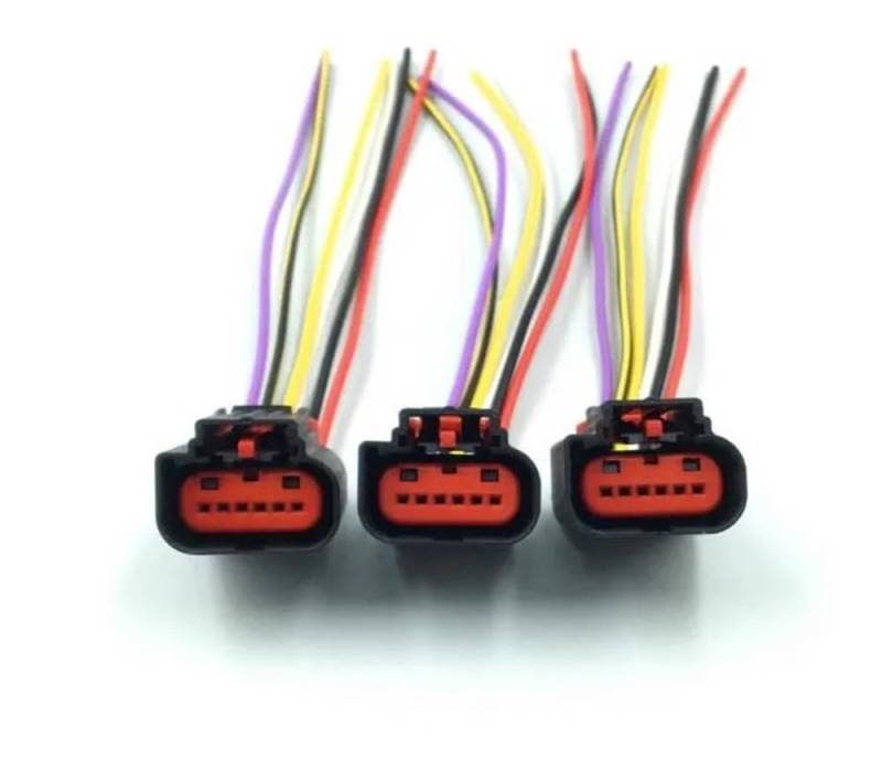 STOIFFFHH KFZ Stecker Kompatibel Mit Peugeot Für Boxer 6-poliger Anschlussstecker Für Luftmassenmesser MAF-Sensor Kabelbaumkabel 9657127480 1920KQ AFH70M-54(3pcs) von STOIFFFHH