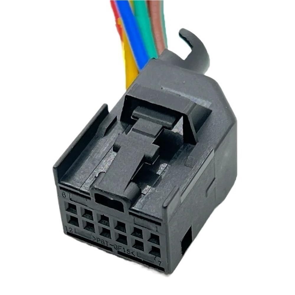 STOIFFFHH KFZ Stecker Kompatibel Mit VW 12-poligem Auto-Radarstecker Kabelbaum Elektronischer Buchsen-Stecker Mit Kabel 8E0972112A(12Pin Female) von STOIFFFHH