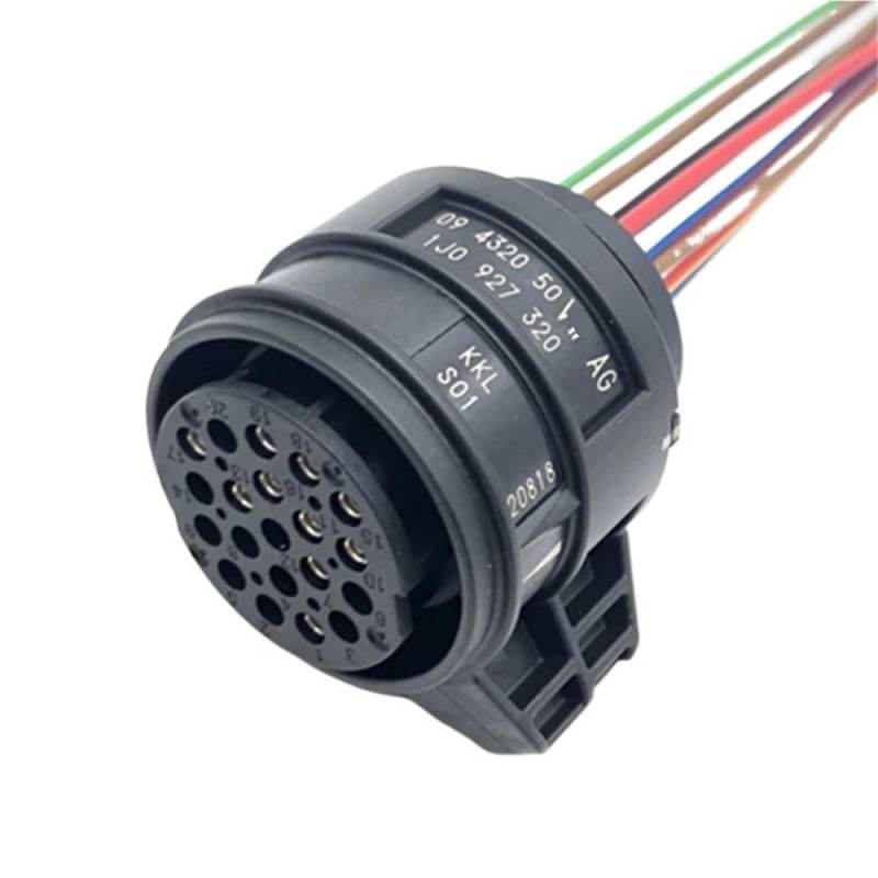 STOIFFFHH KFZ Stecker Kompatibel Mit VW Für Passat Für Touran 1J0 927 320 20Pin 02E Getriebestecker 6-Gang-Ventilkörper Autoanschluss Kabelbaum Mit Zopf von STOIFFFHH
