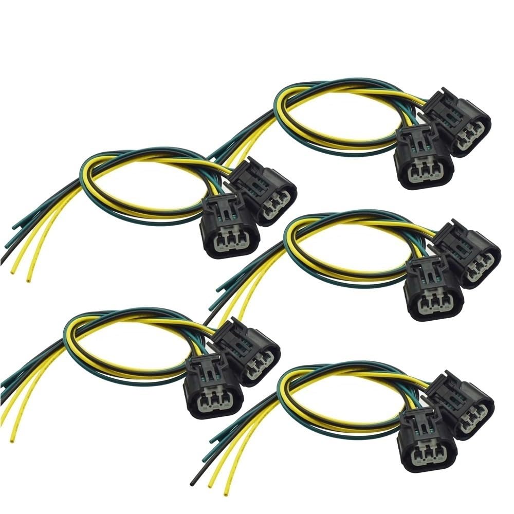 STOIFFFHH KFZ Stecker Kompatibel mit Acura für CL MDX RDX RSX TPS Nockenwellen-Kurbelwellen-Drosselklappensensor MAP CPS-Sensor 3-Draht-Kabelbaum-Anschlussstecker(5 Pieces) von STOIFFFHH