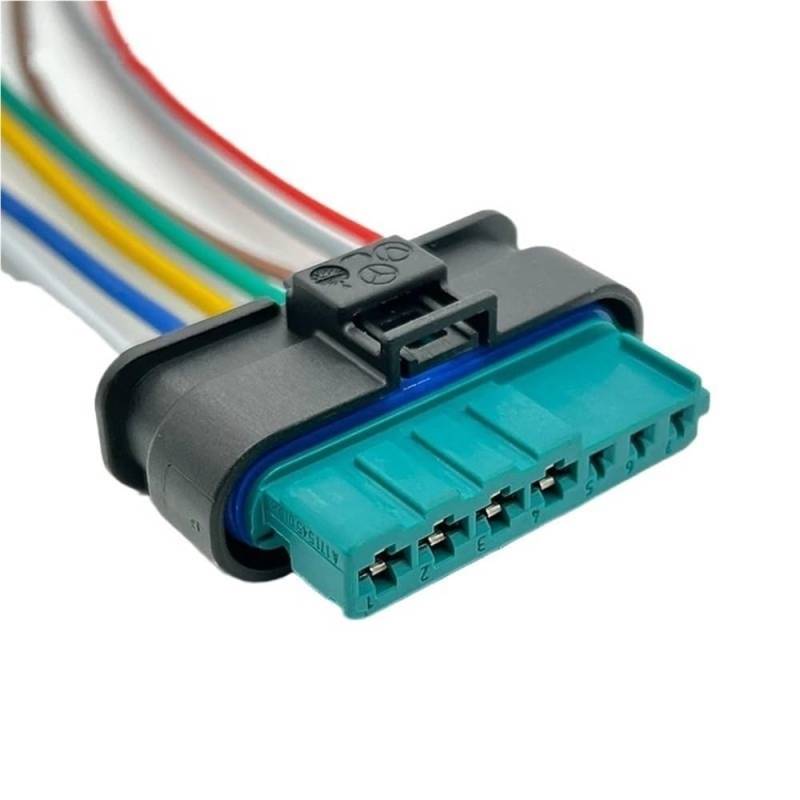 STOIFFFHH KFZ Stecker Kompatibel mit Benz A1715450128 7-poliger Autoölpumpenstecker Benzinfilter wasserdichter Kabelbaumstecker Mantelklemme von STOIFFFHH