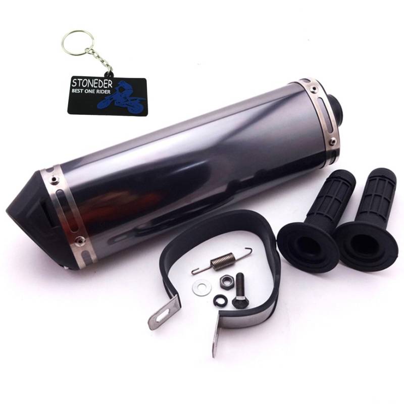 STONEDER 38 mm Dämpfer Auspuff Schalldämpfer mit Abnehmbarem Schalldämpfer Hand Griff für ATV Pit Dirt Bike von STONEDER