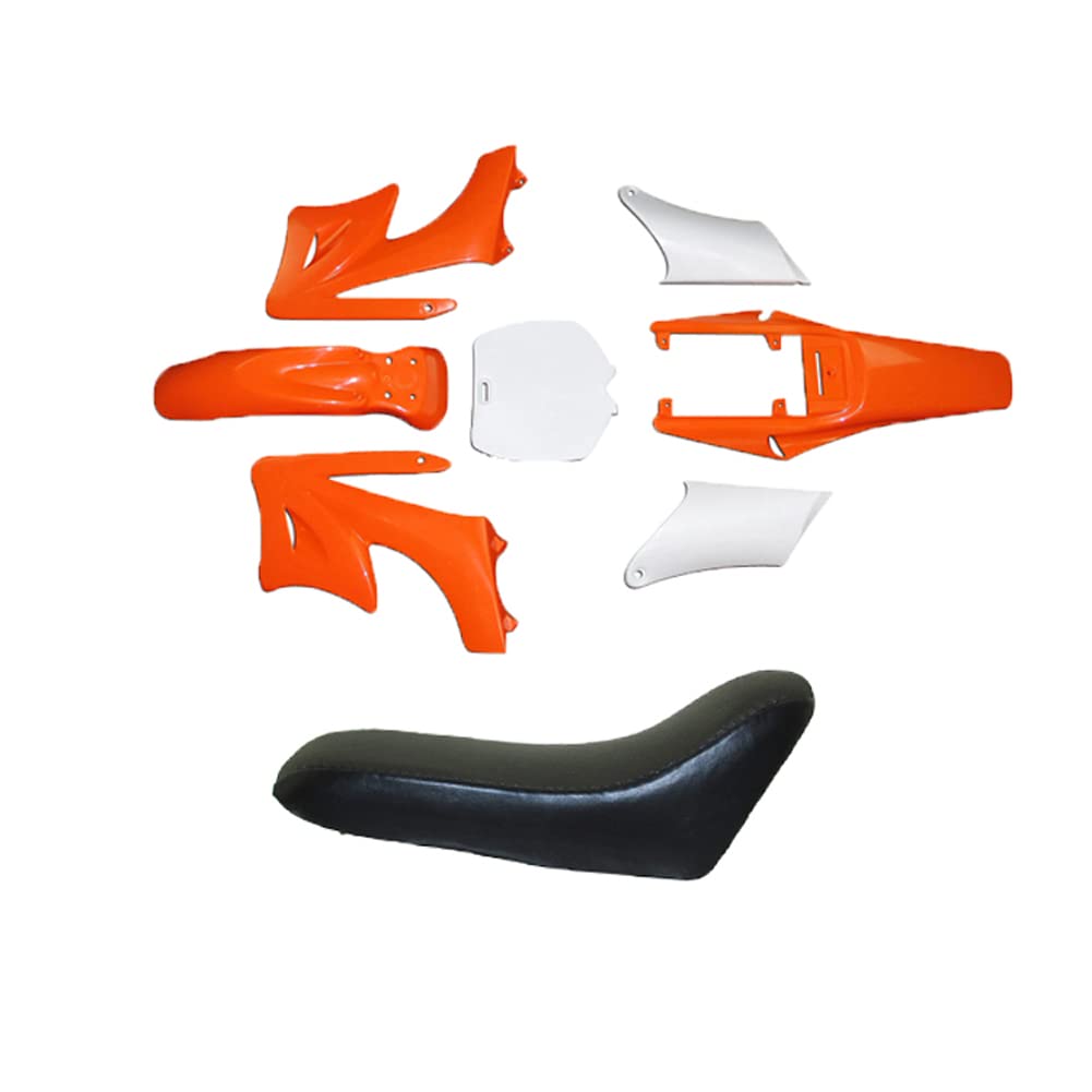 STONEDER Minimoto Kotflügelverkleidung, hochfest, Kunststoff, mit Schaumstoff-Sitz, für chinesische 2-Takt, 47 cc / 49 cc, Orange von STONEDER