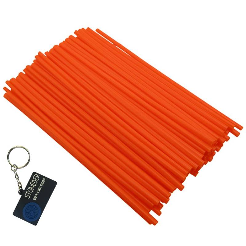 STONEDER Orange Speiche Skins Abdeckungen Felge Schutz Wraps für Suzuki RM-Z DR-Z Kawasaki KX von STONEDER