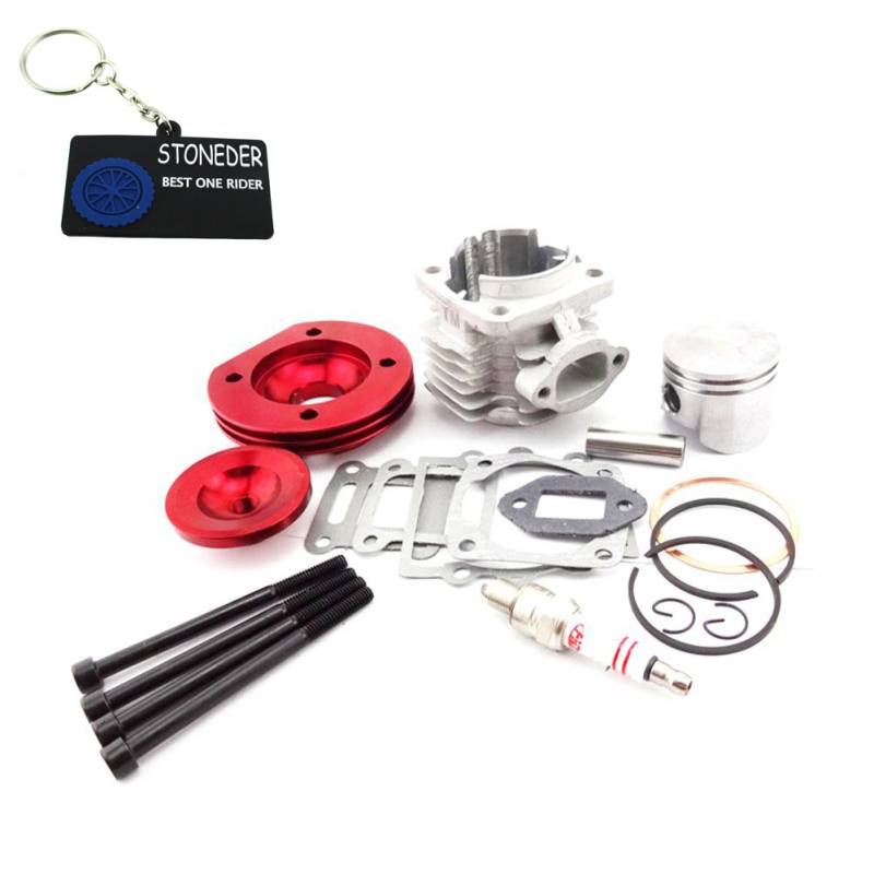 STONEDER Rotes 44 mm Big Bore Kit Zylinder Assy Shaft Kolben für 2-Takt 47cc 49cc Motor Minimoto Mini Dirt ATV Quad Pocket Bike von STONEDER