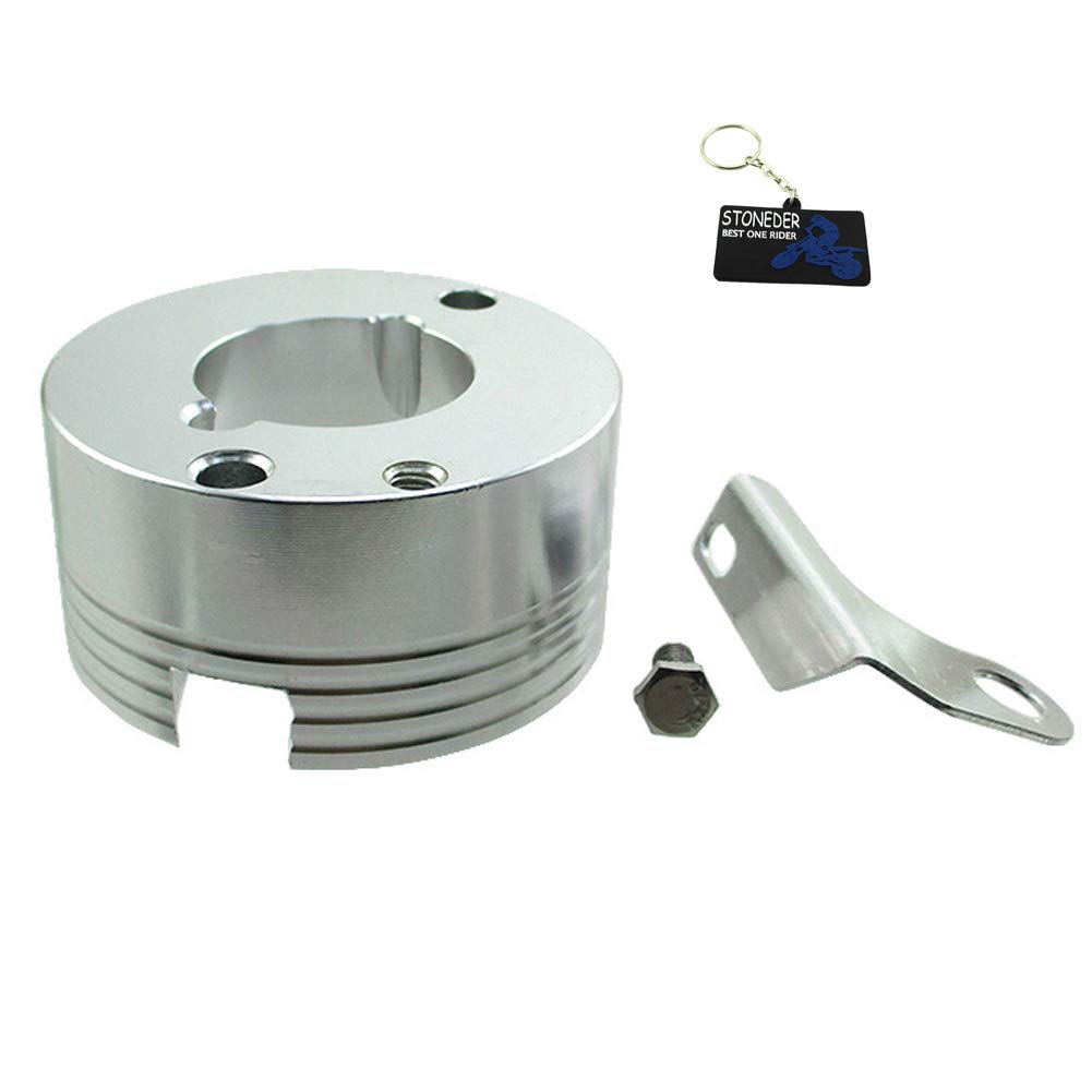 STONEDER Silberfarbener Luftfilter-Adapter für 11 PS / 13 PS Honda GX340 / GX390 Klonmotor Go-Kart Predator 301 cc / 420 cc Carbs STONEDER Silberfarbener Luftfilter-Adapter für 11 PS / 13 PS Honda GX340 / GX390 Klonmotor Go-Kart Predator 301 cc / 420 cc Carbs von STONEDER
