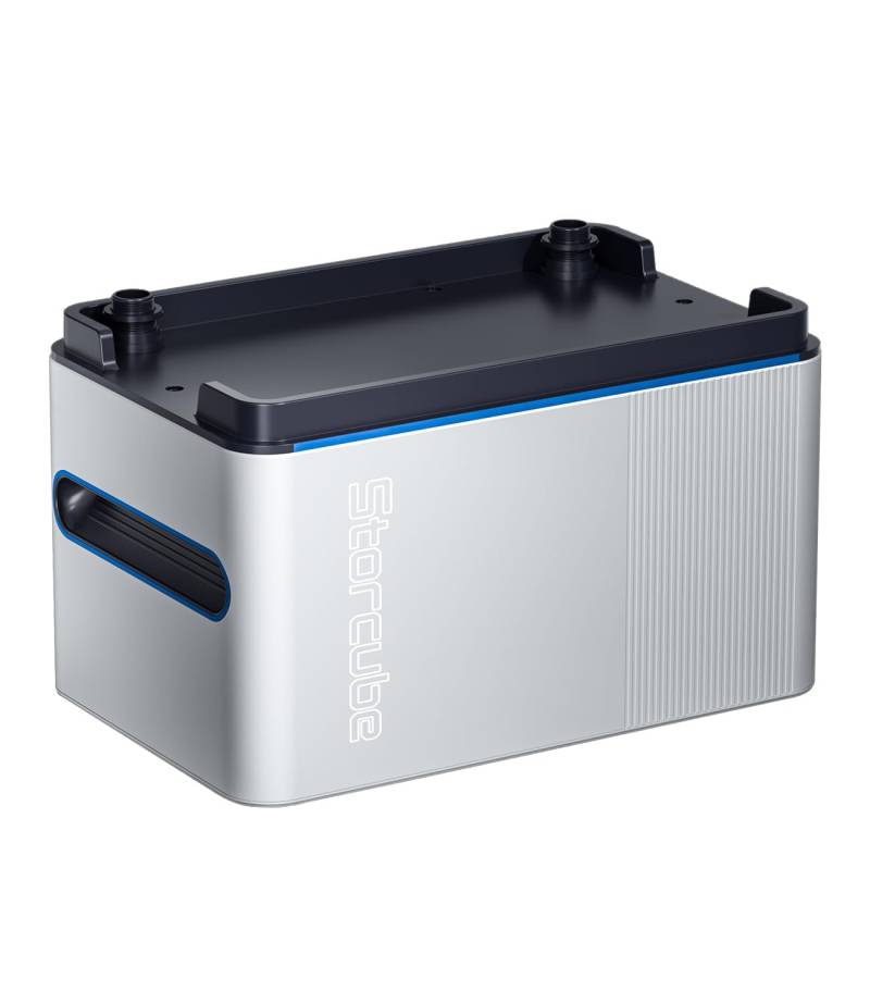 STORCUBE S1000 Balkonkraftwerk Speicher, 1024Wh Expandable Akku für S1000 & S2500 PLUS, 6000 Ladezyklen, Erweiterbar auf 5120Wh, IP65 wasserdicht & staubfest, Modulares Design von STORCUBE