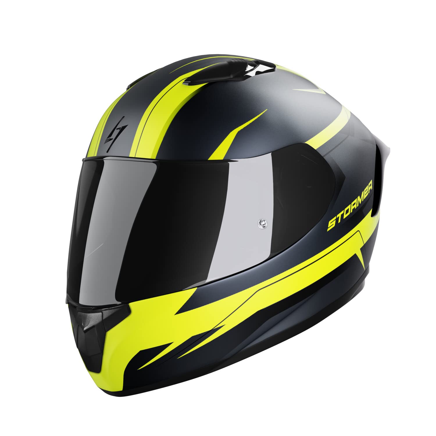 STORMER, Integralhelme motorrad ZS-601 STAR neon yellow black grey matt, XXL von STORMER