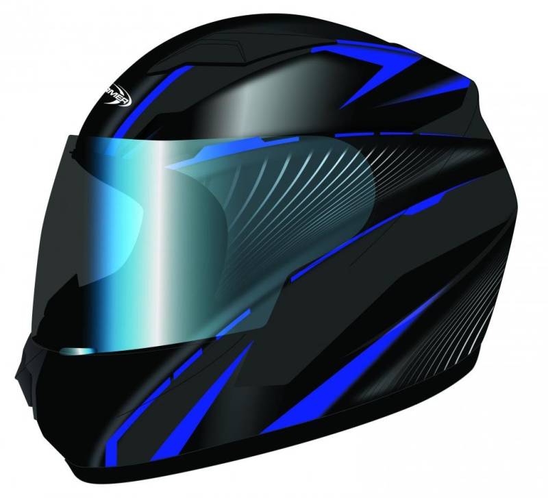 Stormer Mütze Integralhelm Kid Rules Arrow Blau Größe deco blau, Größe XS von STORMER