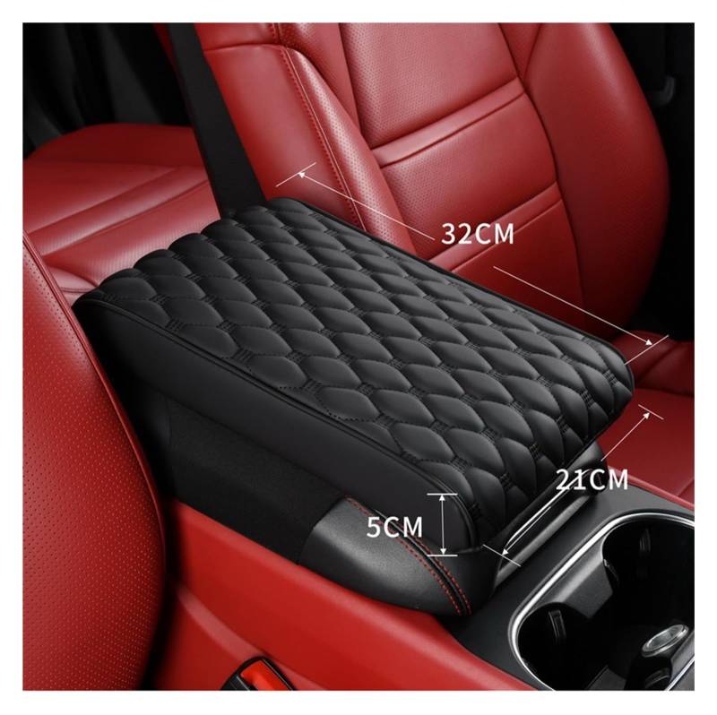 Auto Armlehne Anti Rutsch Matte Für Peugeot 108/108 TOP! 5-türer/3-türer 2014-2024 Auto Armlehne Kissen Box Matten Mittelkonsole Armlehne Abdeckung Mittelabdeckung(A,21cm) von STQNXR