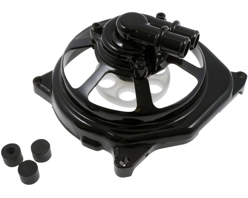 Wasserpumpendeckel STR8 Extreme Cut schwarz kompatibel mit Yamaha Aerox 50cc, Jog RR, ROLLER von STR8