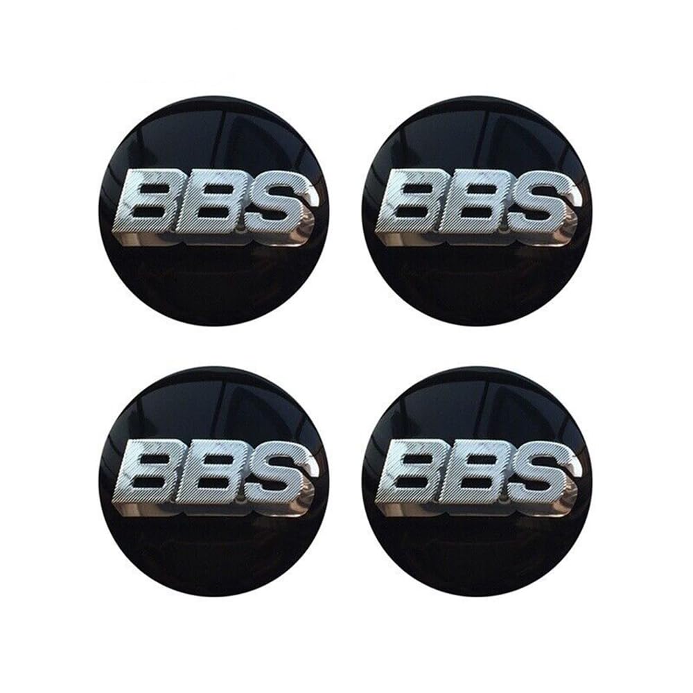 Auto Radnabenkappen für BBS 56MM Radnabenabdeckung Reifen Felgendeckel Aufkleber Nabenkappen Abzeichen Sticker Zubehör,C-Blackstyle von STREHN