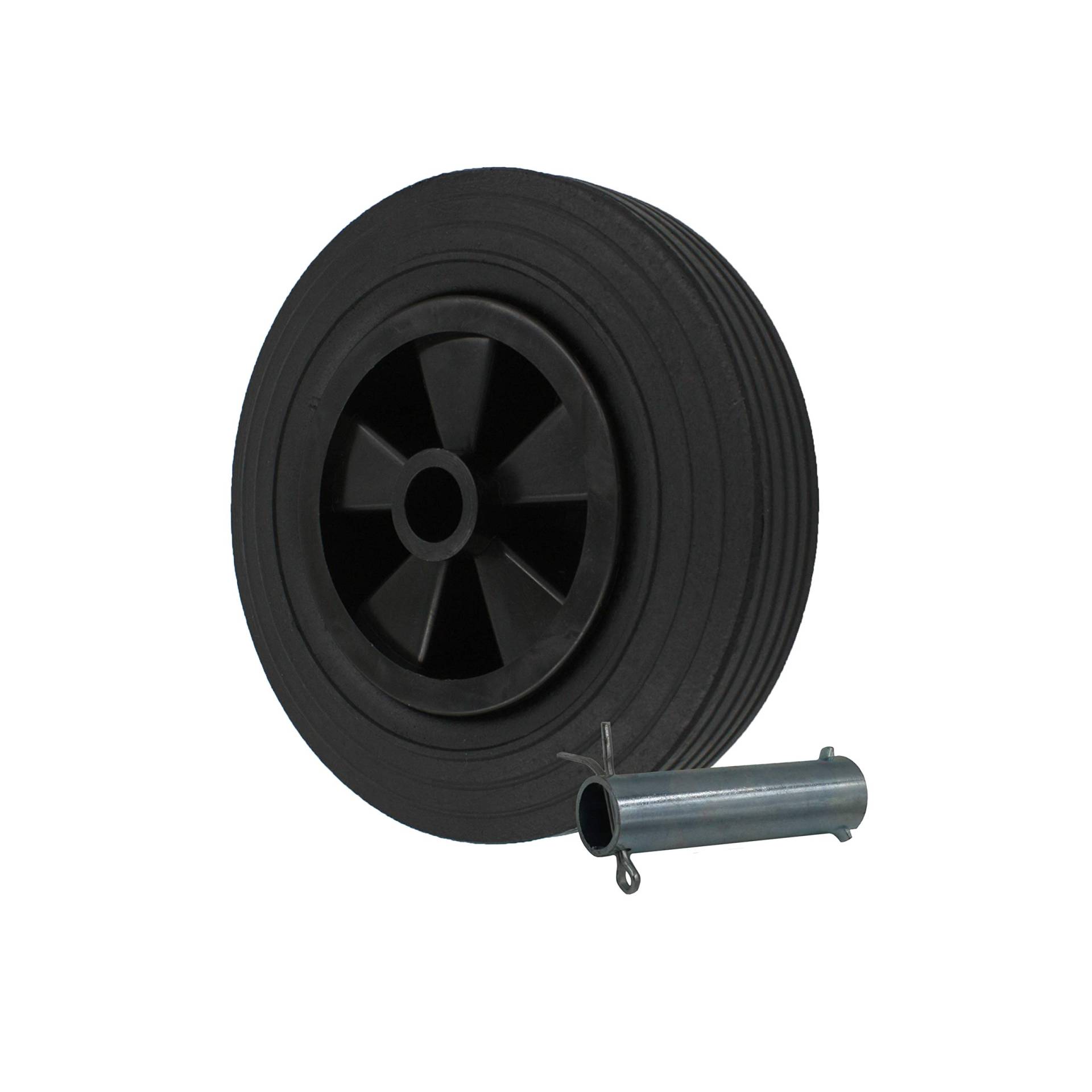 STRICKER-ROLLEN Vollgummi ERSATZRAD 200x50 mm für Anhänger-Stützrad Trailer inkl. Achse von STRICKER-ROLLEN