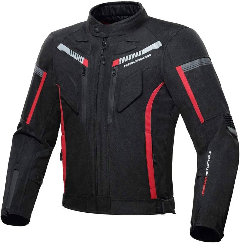 Motorradjacke Herren Der Marke Winter Sommer Incl. CE Protektoren Textil Scooter Jacke Wasserdicht | Winddicht Mit Protektoren Männer black,L von STRTG