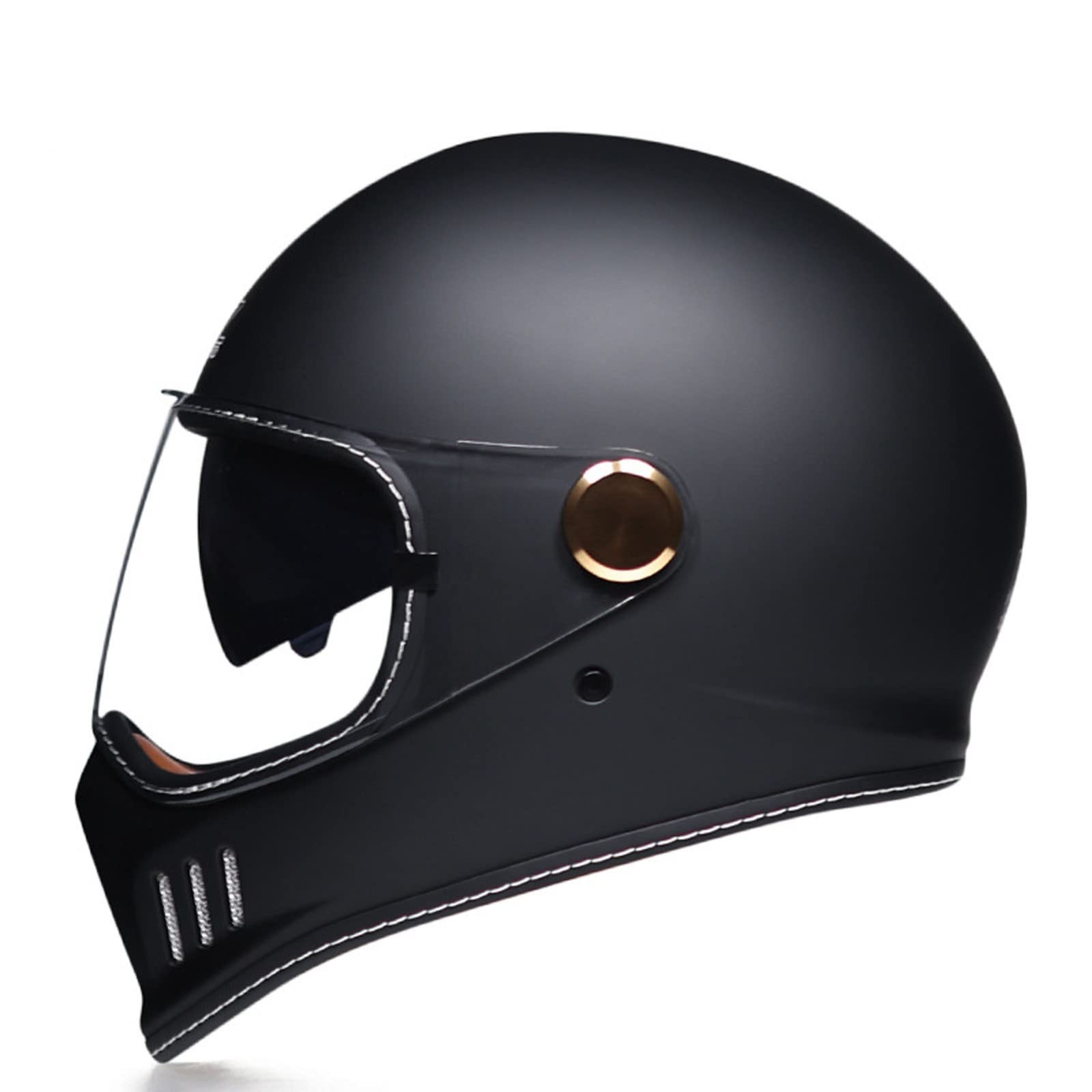 Retro-Integralhelme Motorradhelm DOT / ECE-Zugelassenes Motorrad-Elektrofahrzeug Vier Jahreszeiten Männer Und Frauen Motorrad-Laufhelm Elektrisch A,XXL: 61-62CM von STRTG