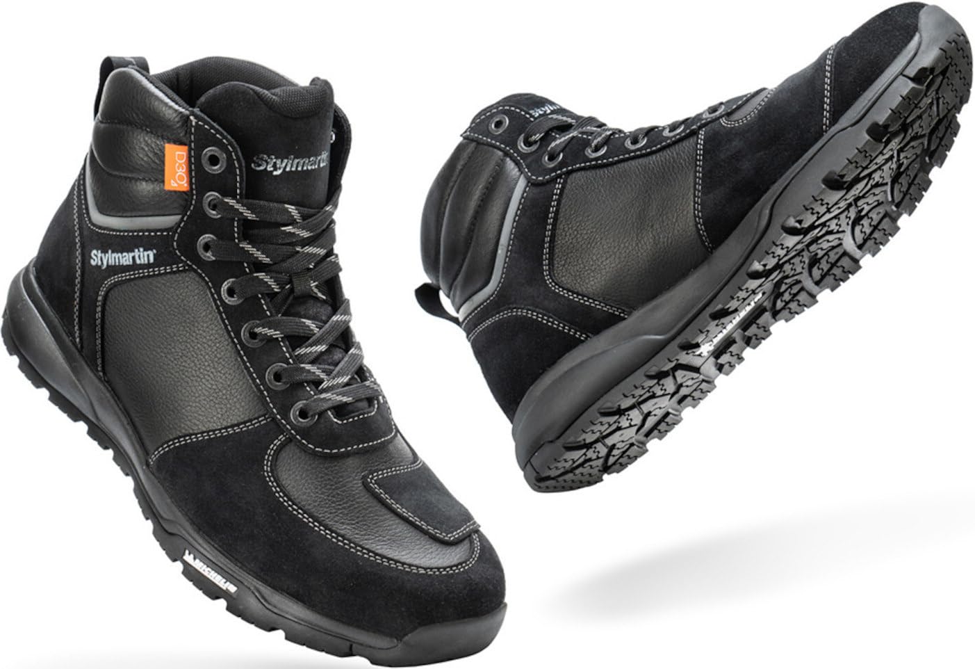 STYLMARTIN PIPER WP schwarz Motorradschuhe CE Sneaker wasserdicht Leder D3O Protektoren Michelin Sohle, 47 von STYLMARTIN