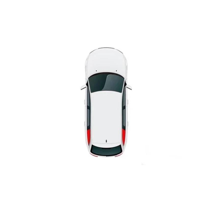 Autofenster Sonnenschutz Magnetischer Autofenster-Sonnenschutz Für VW Für Polo Für Hatchback 6R 6C 2009-2017 Vorhangnetz-Frontscheibenrahmenvorhang(2PCS Side Triangle) von SUAGFW