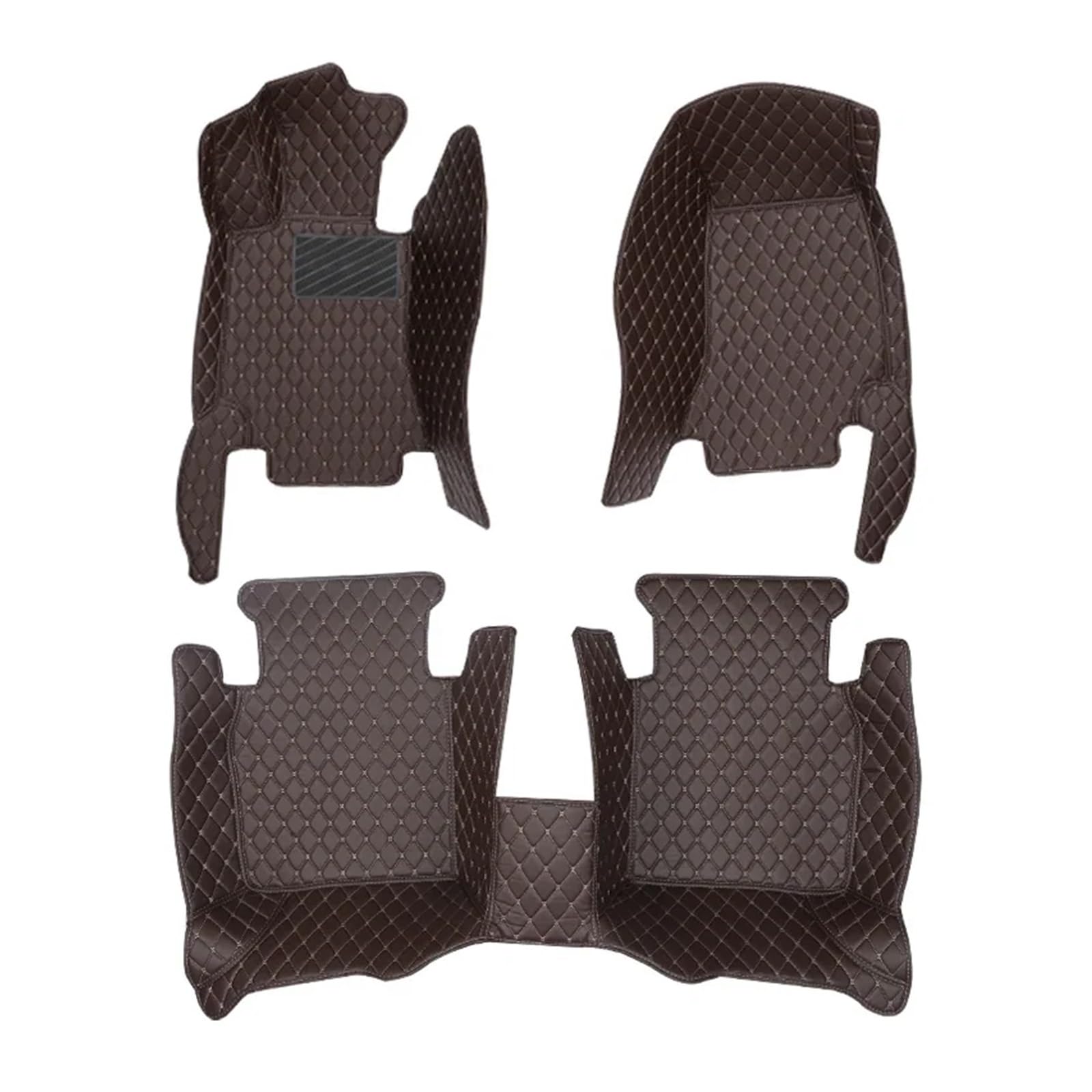 Teppich Auto-Fußmatten Für Macan 2014-2024 Benutzerdefinierte Auto-Fußpolster Auto-Teppichabdeckung Auto-Teppich 3 Stück/1 Set Fußmatten(Kaffee,LHD) von SUAGFW