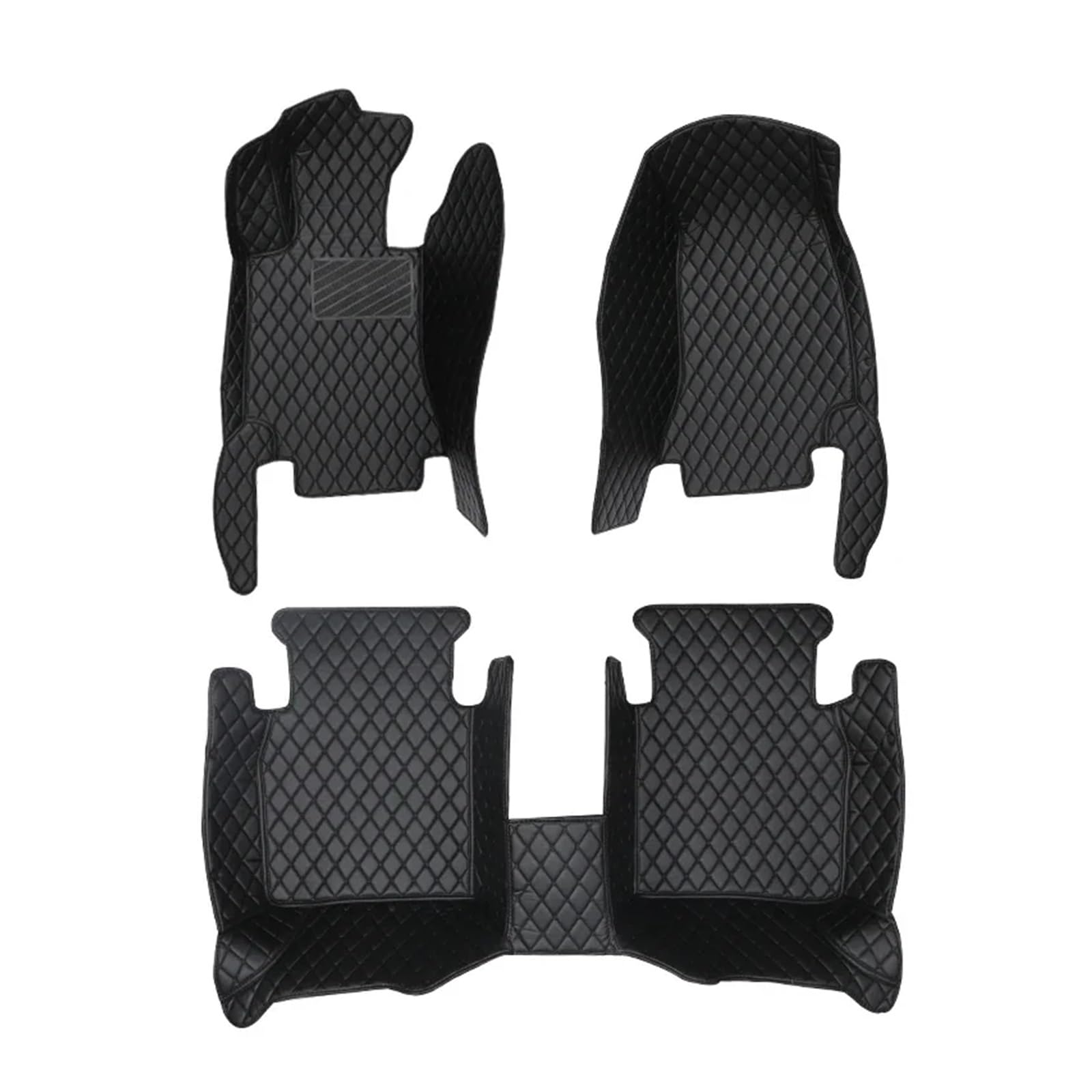 Teppich Auto-Fußmatten Für Macan 2014-2024 Benutzerdefinierte Auto-Fußpolster Auto-Teppichabdeckung Auto-Teppich 3 Stück/1 Set Fußmatten(Schwarz,LHD) von SUAGFW