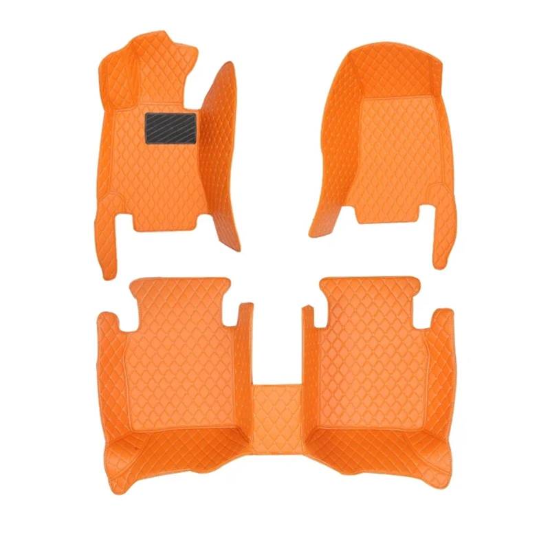 Teppich Auto-Fußmatten Innenausstattung Lederteppiche Für KIA Für Optima K5 2015–2011 Auto-Teppiche Autoverkleidung 3 Stück/1 Set Fußmatten(Orange,LHD) von SUAGFW