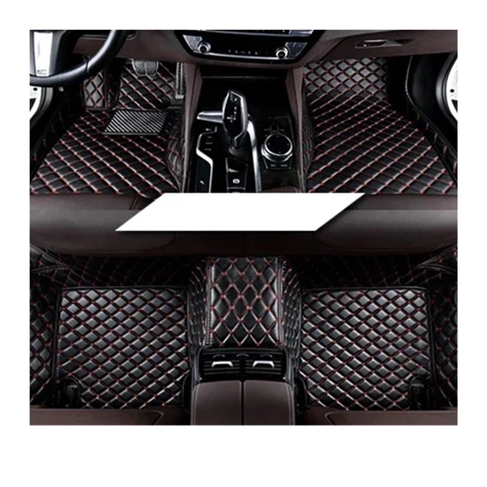 Teppich Für Volvo S60 Für MK2 2010~2018 Auto-Fußmatten Teppich-Schutzpolster Auto-Innenraumteile-Set Bodenteppich-Zubehör Fußmatten(Schwarz Rot) von SUAGFW