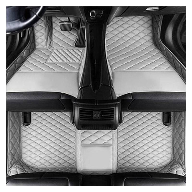 Teppich Für Volvo V50 2004-2010 Custom Car Fußmatten Lederboden Langlebige Teppiche Schutz Fußteppich Fußmatten(Grau) von SUAGFW