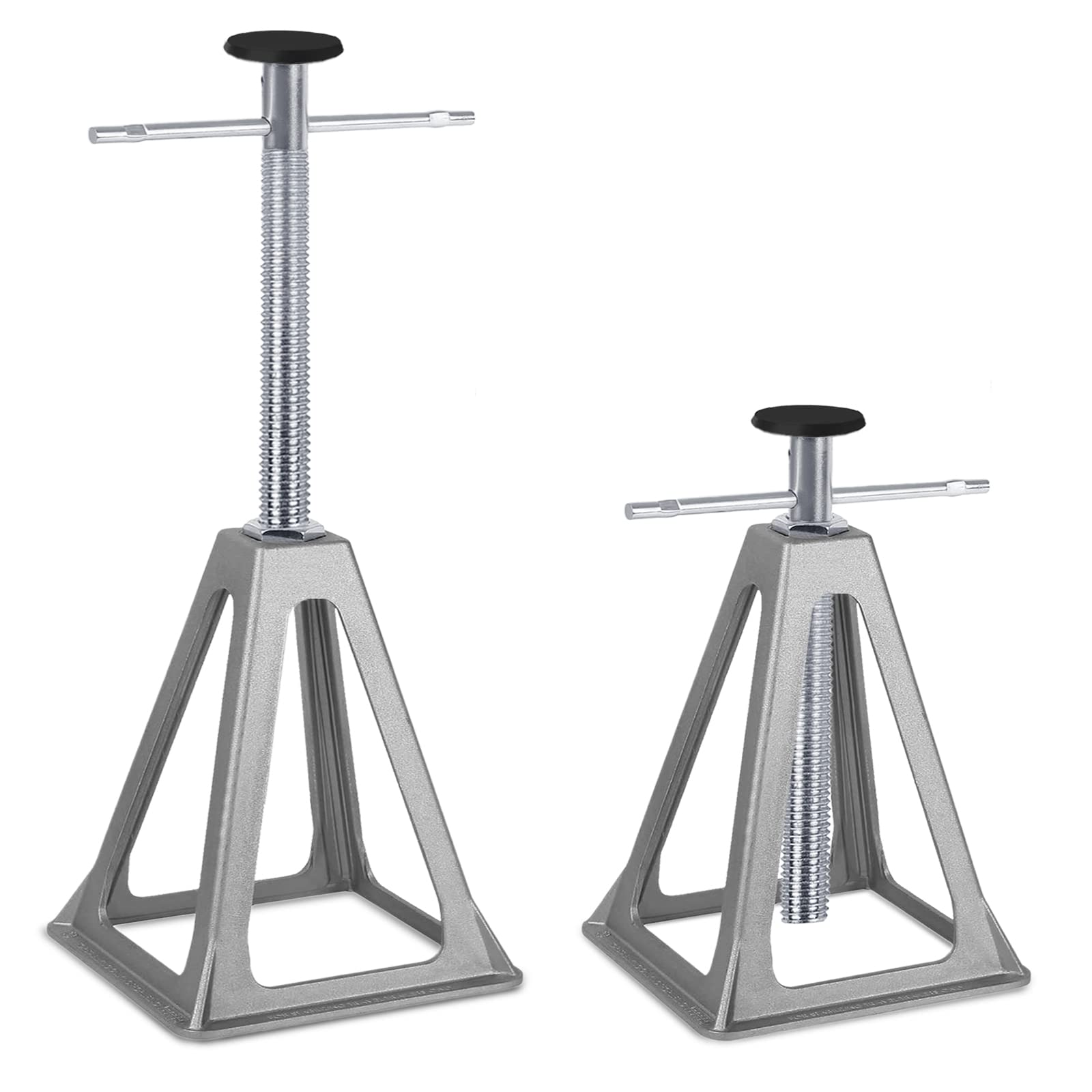 SUBTLETY Aluminium Stützböcke Set Manuelles Auto Tretlager 28-43cm Höhenverstellbar Unterstellböcke Alu Hebebühnen mit Griff Wohnmobil Ständer Belast bis 1T Wohnwagen für KFZ Anhängern (2 Stück) SUBTLETY Aluminium Stützböcke Set Manuelles Auto Tretlager 28-43cm Höhenverstellbar Unterstellböcke Alu Hebebühnen mit Griff Wohnmobil Ständer Belast bis 1T Wohnwagen für KFZ Anhängern (2 Stück) von SUBTLETY