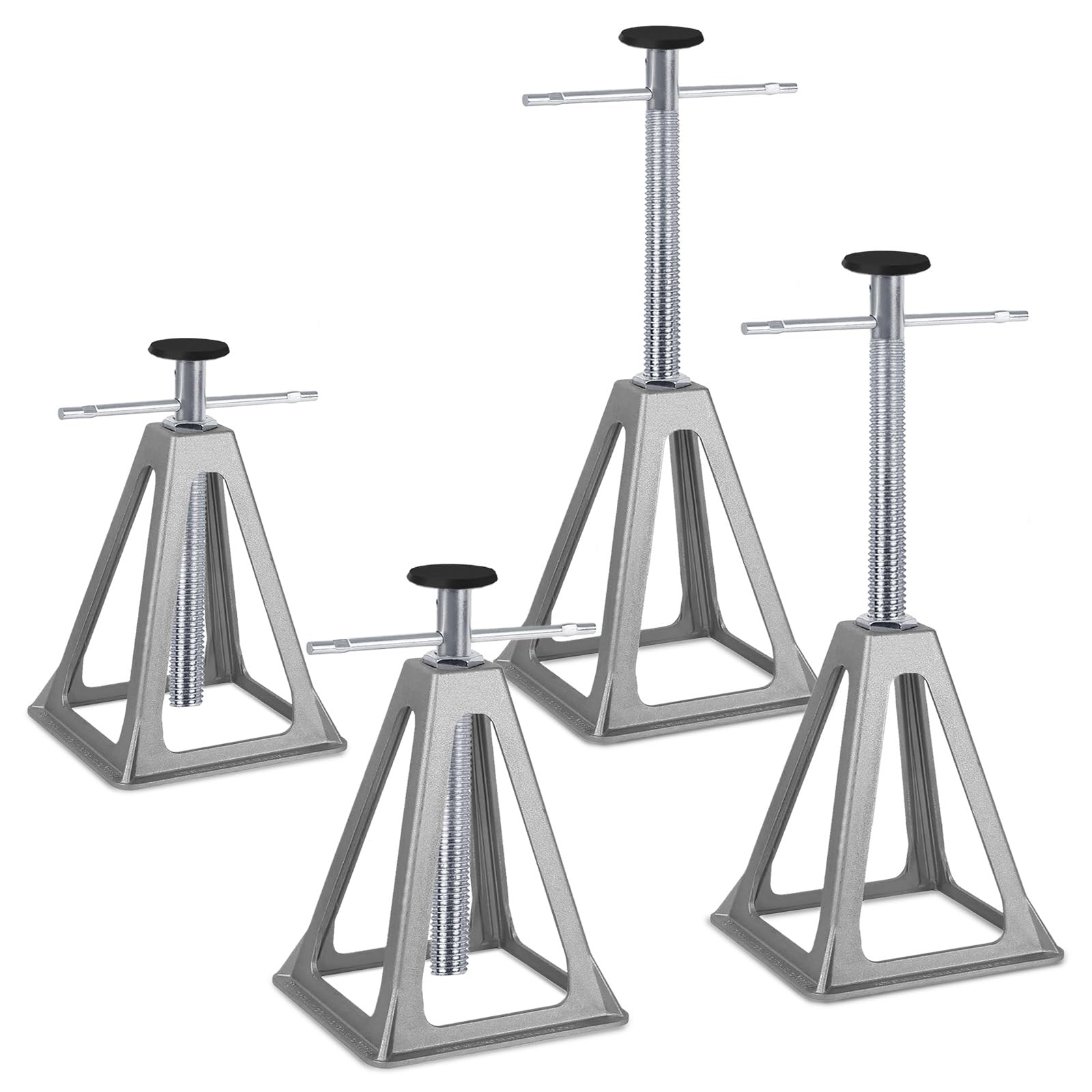 SUBTLETY Aluminium Stützböcke Set Manuelles Auto Tretlager 28-43cm Höhenverstellbar Unterstellböcke Alu Hebebühnen mit Griff Wohnmobil Ständer Belast bis 1T Wohnwagen für KFZ Anhängern (4 Stück) SUBTLETY Aluminium Stützböcke Set Manuelles Auto Tretlager 28-43cm Höhenverstellbar Unterstellböcke Alu Hebebühnen mit Griff Wohnmobil Ständer Belast bis 1T Wohnwagen für KFZ Anhängern (4 Stück) von SUBTLETY