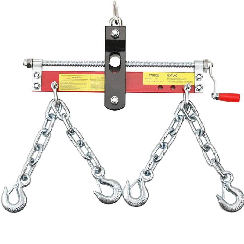 SUDEG Werkstattkran Positionierer, 900 kg Balancierer Positionierer Werkstattkran Motorkran Hebekran Traverse Kran Werkstatt Motorträger Motorbrücke,Kettenlänge: ca.30 cm von SUDEG