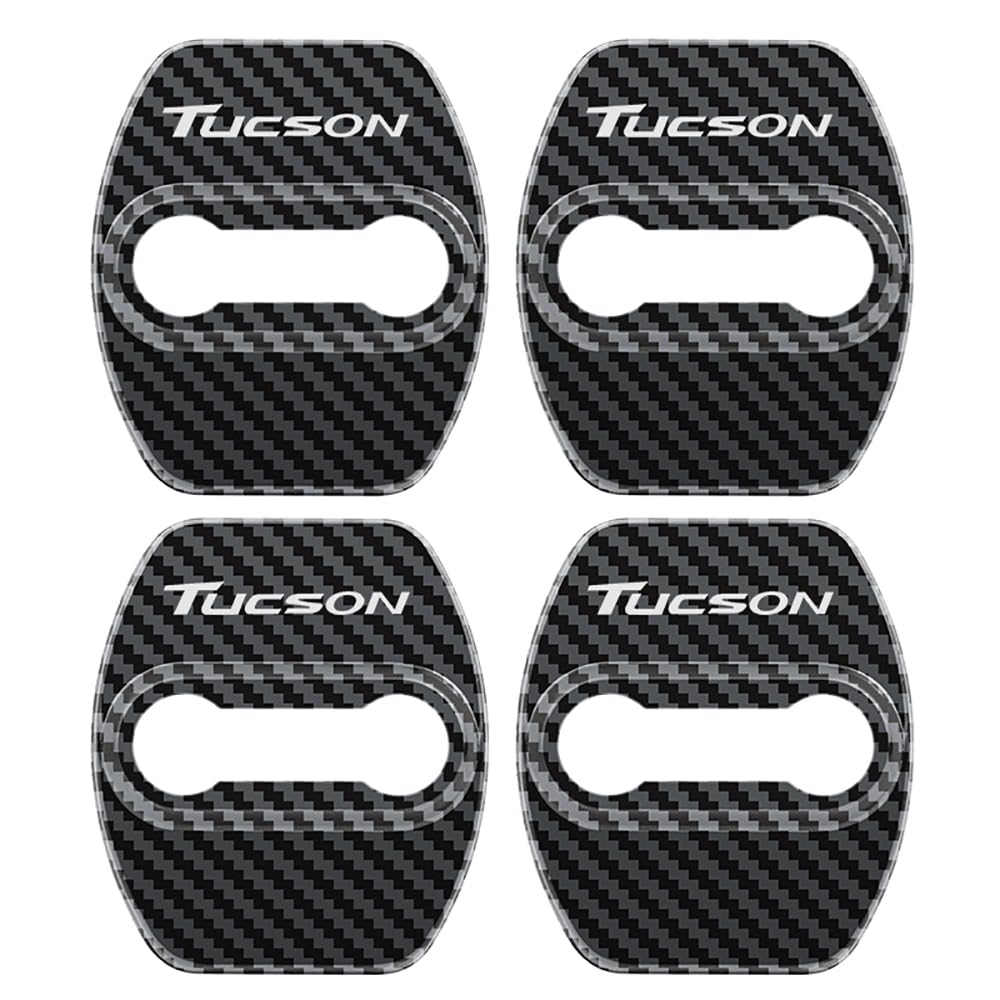 4 Stück Autotürschloss-Abdeckung für Hyundai Tucson Carbon Fiber Schutzabdeckung Schutzkappe Auto Trim ZubehöR von SUDORF