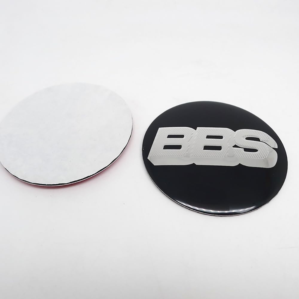 4 Stück Nabendeckel Aufkleber für BBS Logo 56 mm Auto Zubehör Radnabenkappen,D von SUDORF