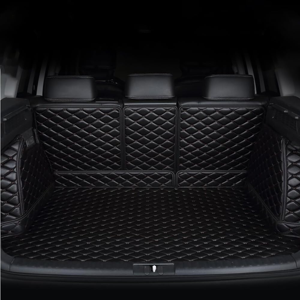 VollstäNdige Einkreisung Leder Kofferraummatten für Audi RSQ8 Four Doors 2021 Verschleißfest und Kratzfest Autoschutzzubehör Kofferraumwanne,B von SUDORF