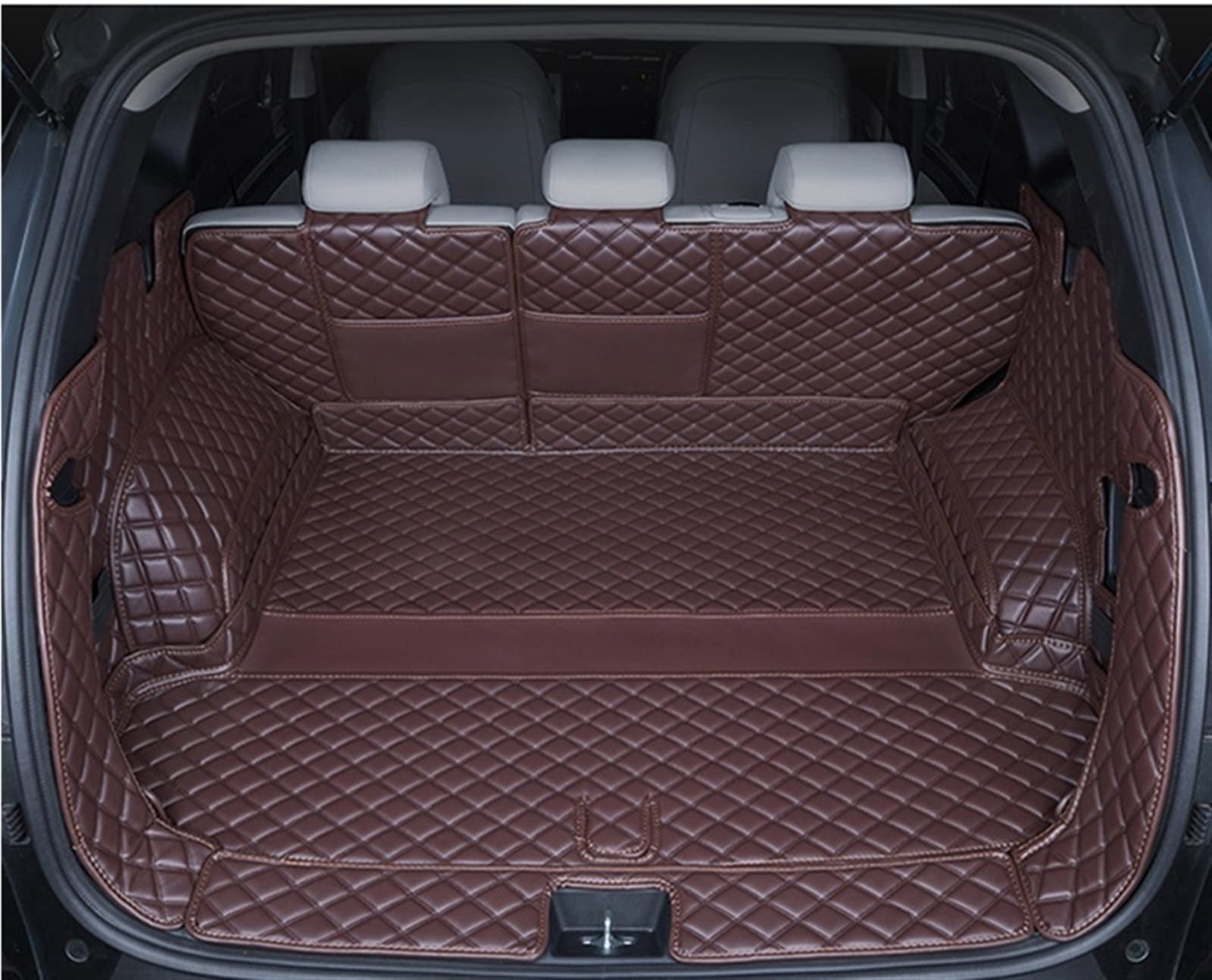 Kofferraum Schutzmatte Für Hyundai Für Tucson Für NX4 2021-2023 2021 2022 2023 Kofferraumschutzmatten Auto Kofferraummatten (Color : 2, Size : B) von SUEVAS