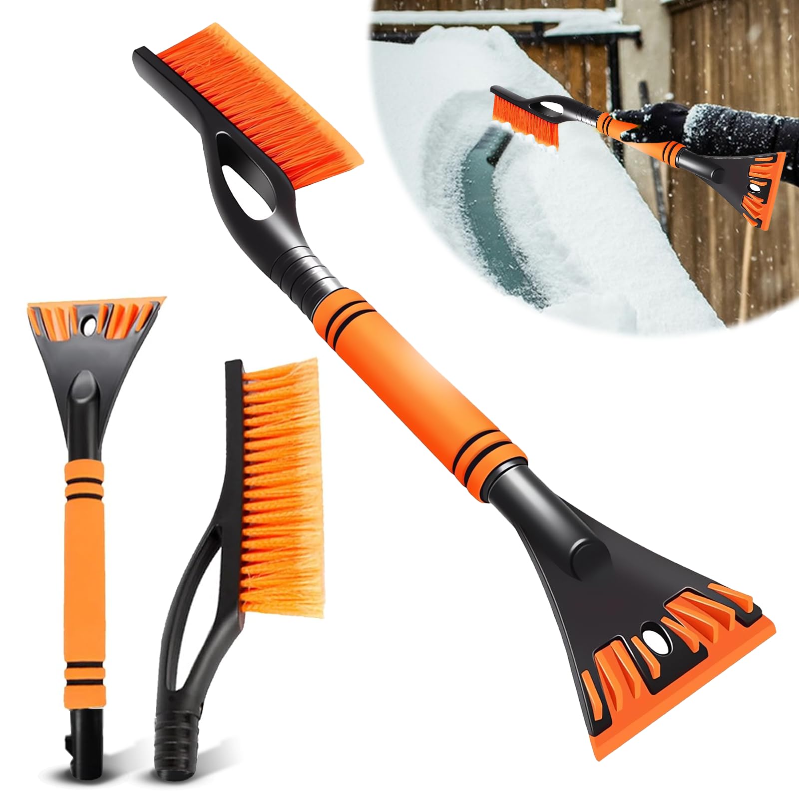 Eiskratzer Auto mit Besen 61cm Abnehmbarer Profi Schneebesen Auto mit große Kante Borsten & Ergonomischem Schaumstoffgriff & Innovativer Scheibenkratzer Auto mit Eisbrecher Funktion Auto Schnee Eiskratzer Auto mit Besen 61cm Abnehmbarer Profi Schneebesen Auto mit große Kante Borsten & Ergonomischem Schaumstoffgriff & Innovativer Scheibenkratzer Auto mit Eisbrecher Funktion Auto Schnee von SUFANG