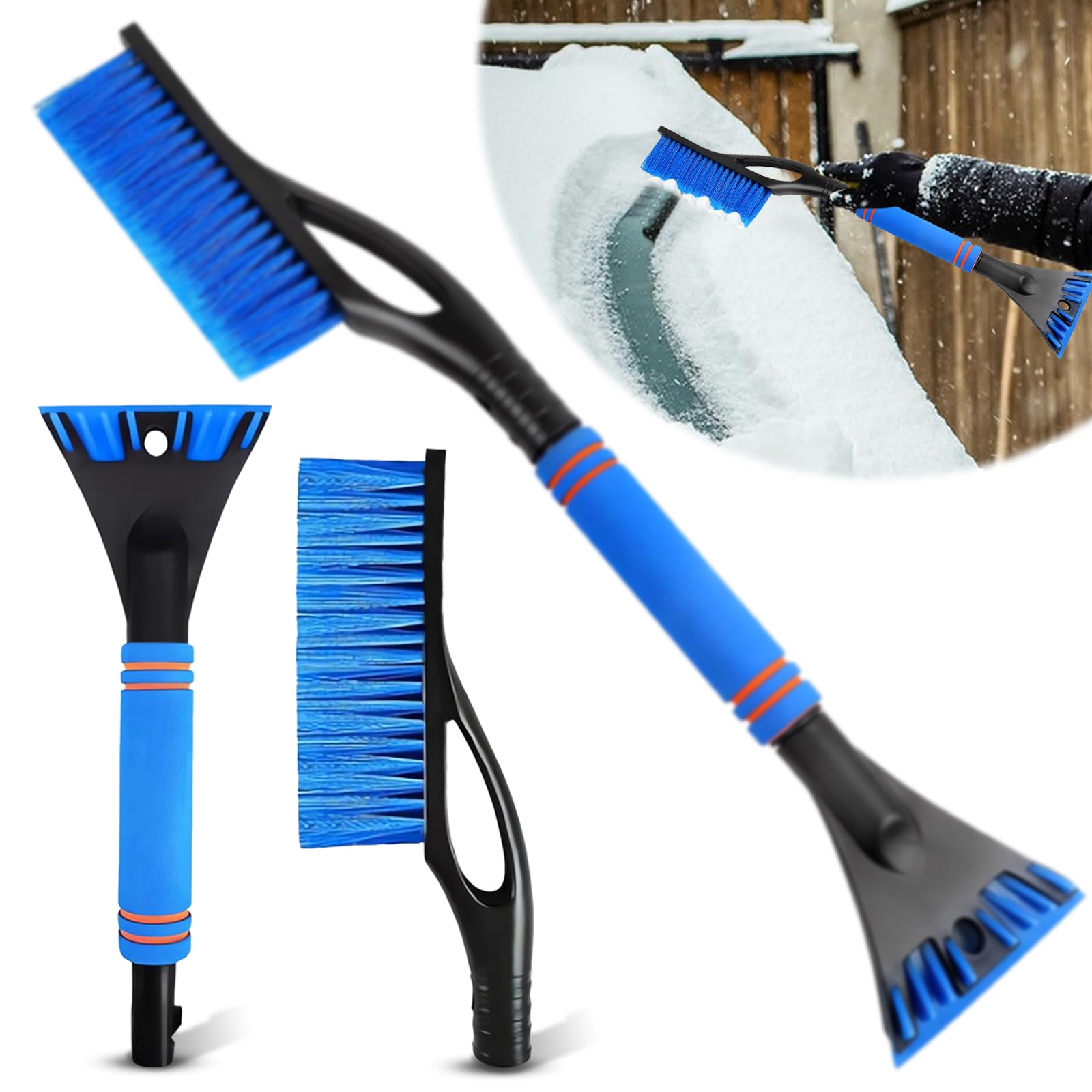 Eiskratzer Auto mit Besen 61cm Abnehmbarer Profi Schneebesen Auto mit große Kante Borsten & Ergonomischem Schaumstoffgriff & Innovativer Scheibenkratzer Auto mit Eisbrecher Funktion Auto Schnee Eiskratzer Auto mit Besen 61cm Abnehmbarer Profi Schneebesen Auto mit große Kante Borsten & Ergonomischem Schaumstoffgriff & Innovativer Scheibenkratzer Auto mit Eisbrecher Funktion Auto Schnee von SUFANG