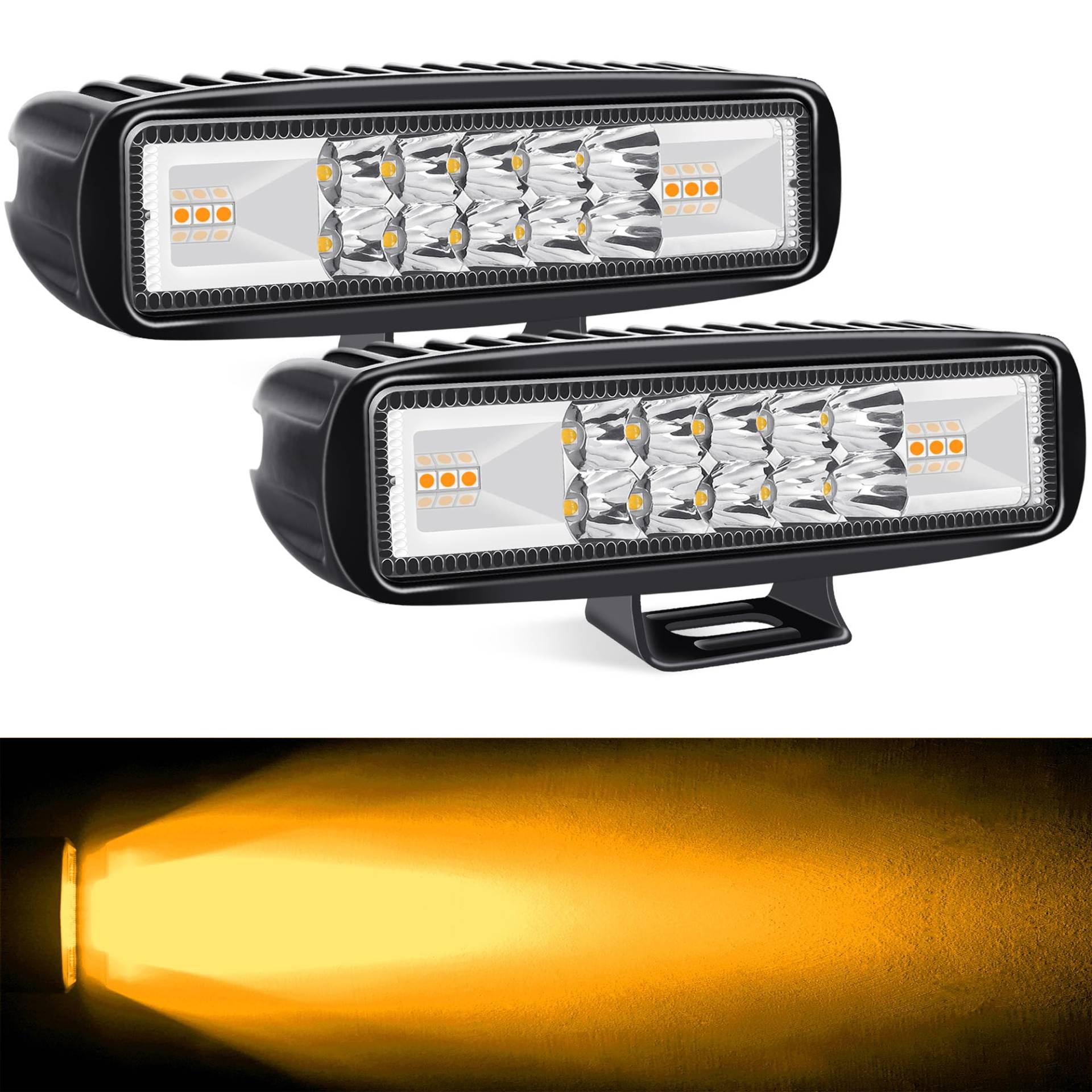 SUFEMOTEC 2 Stk 6 Zoll Offroad LED Arbeitsscheinwerfer 12V 24V,Combo Gelb LED Zusatzscheinwerfer Nebelscheinwerfer für Offroad Bagger Anhänger Traktoren LKW Boot IP67 Wasserdicht SUFEMOTEC 2 Stk 6 Zoll Offroad LED Arbeitsscheinwerfer 12V 24V,Combo Gelb LED Zusatzscheinwerfer Nebelscheinwerfer für Offroad Bagger Anhänger Traktoren LKW Boot IP67 Wasserdicht von SUFEMOTEC