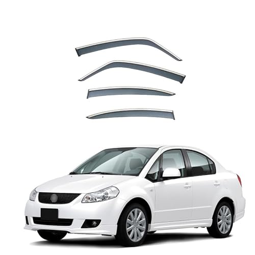 1 Satz Windabweiser Regenabweiser für Suzuki SX4 Limousine MK1-GY-EY-RW 2006-2018, Seitenscheiben Regenschutz Regenabweise, Autofenster Anklebbare Windschutz Deflektoren von SUHNGE